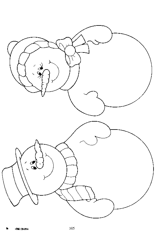 Bałwany kolorowanki